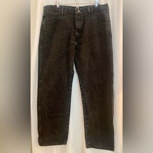 Rustler Classic Black Denim Jeans 100% Cotton Size 38”x29”